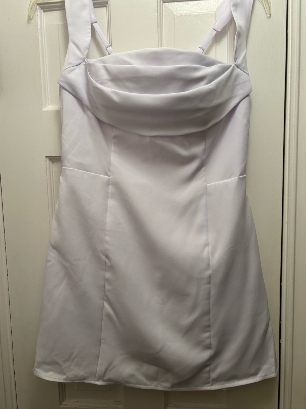 White House Black Market White Cowl-Neck Mini Dress
Size 12